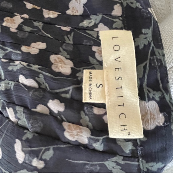 Lovestitch Floral Sheer Blouse - Black and Cream - Picture 4 of 4